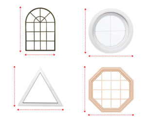 Measure odd shaped windows for shutters
