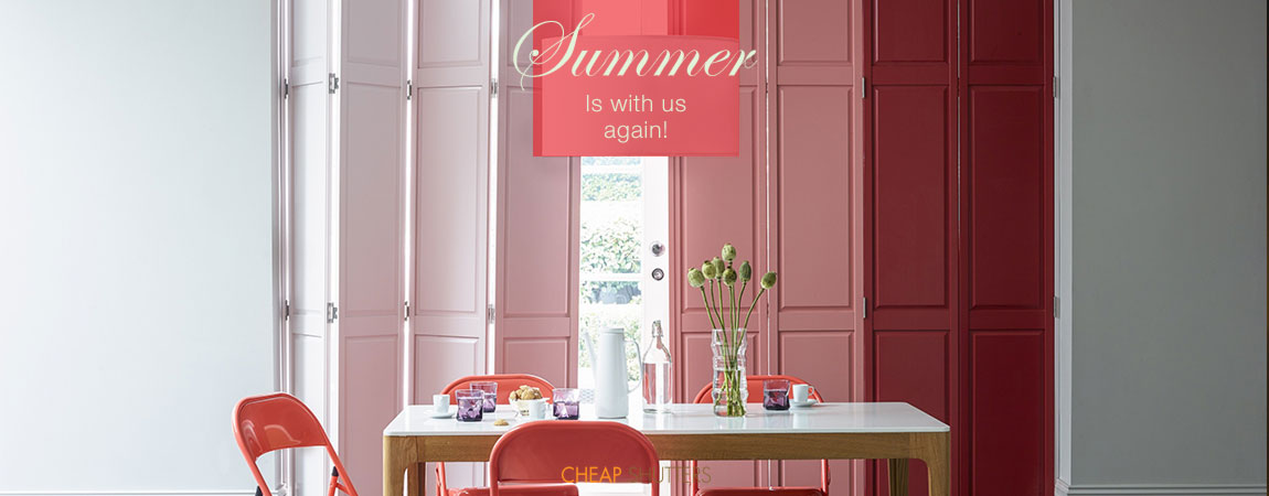 Beautiful must-coloured kitchen shutters in solid wood look sharp for summer